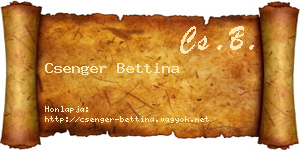 Csenger Bettina névjegykártya
