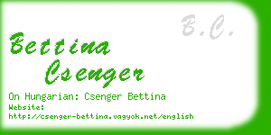 bettina csenger business card